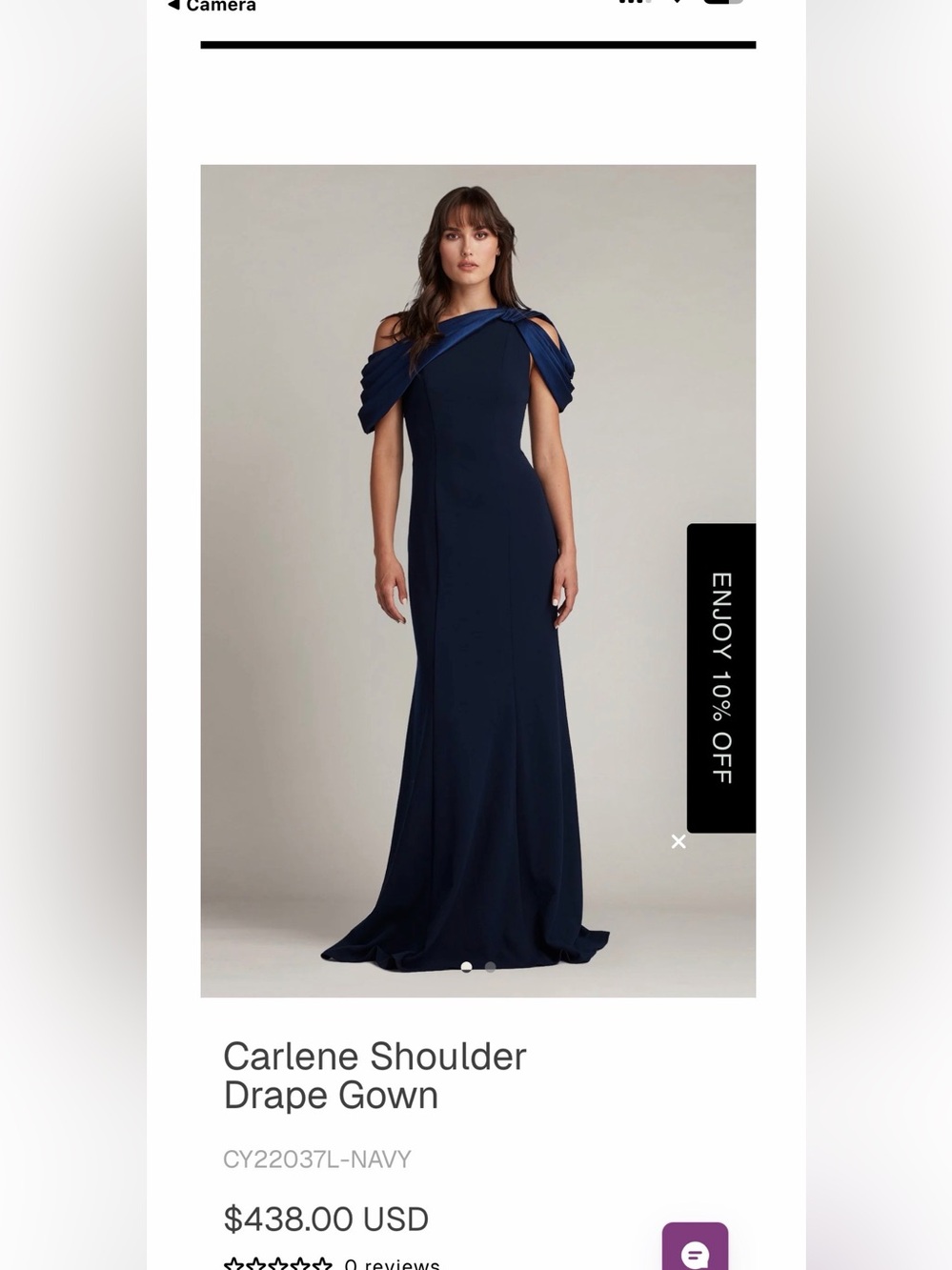 Formal Navy off shoulder gown